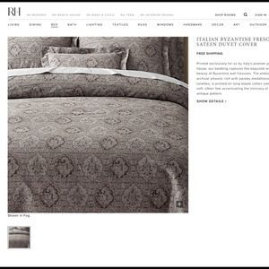 Restoration Hardware Italian duvet & pillowcases